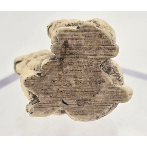 Vintage Resin Rabbit Figurine With Baby Bunny Carved je162 - Picture 6 of 8